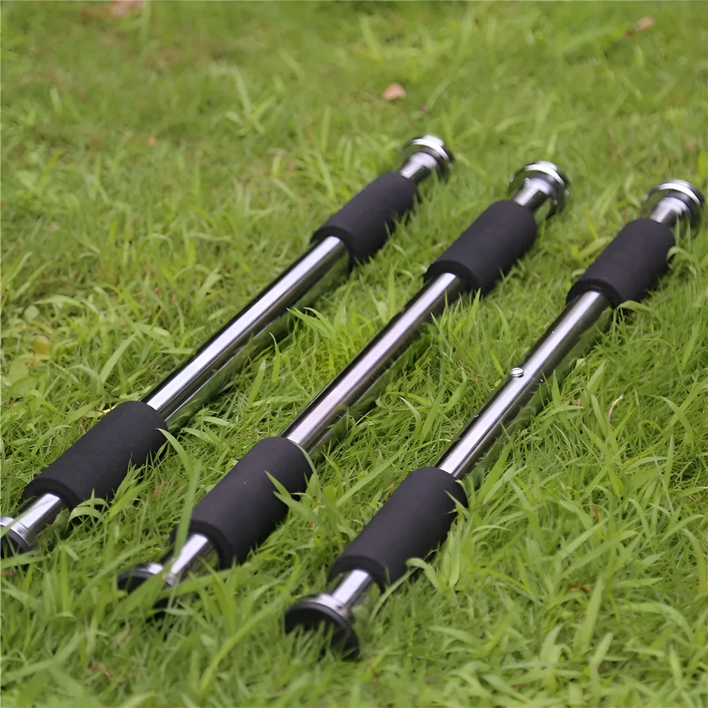 Adjustable steel pull-up bar extended to 100cm width for door frame installation