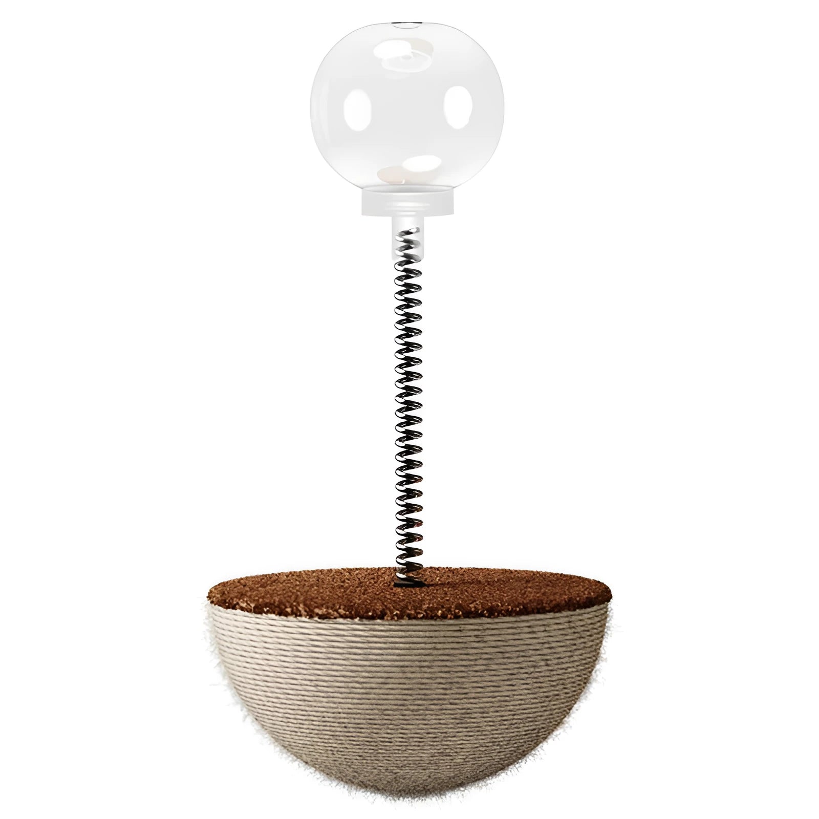Auto-balancing cat interactive feeder toy for slow feeding and puzzle play