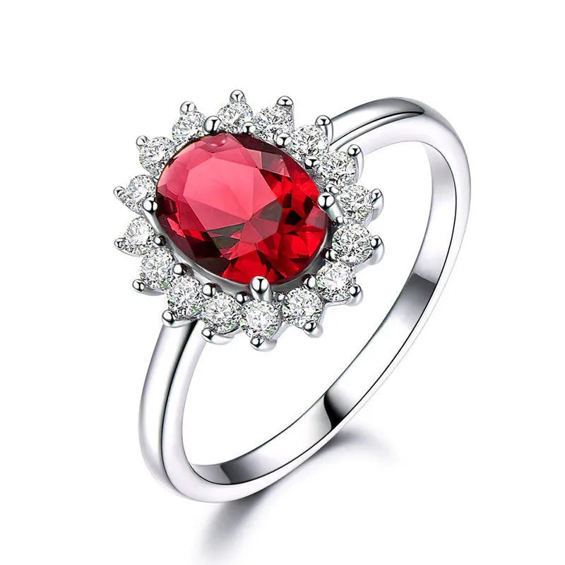 Women's floral moissanite ring in electroplated copper with inlaid zirconia detailing
