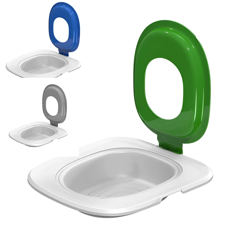 Fifth generation cat toilet trainer with plastic tray mat in available colours