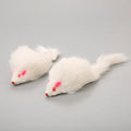Pet telescopic hanging door cat toy with mouse plush on elastic rope attached to a door frame