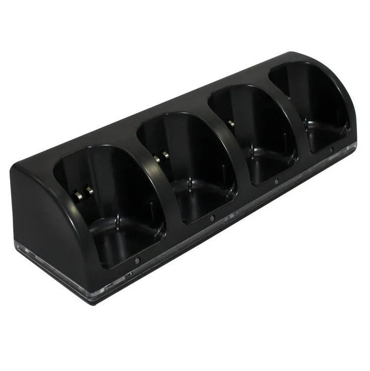Wii charger set with four rechargeable batteries and USB cable, black model