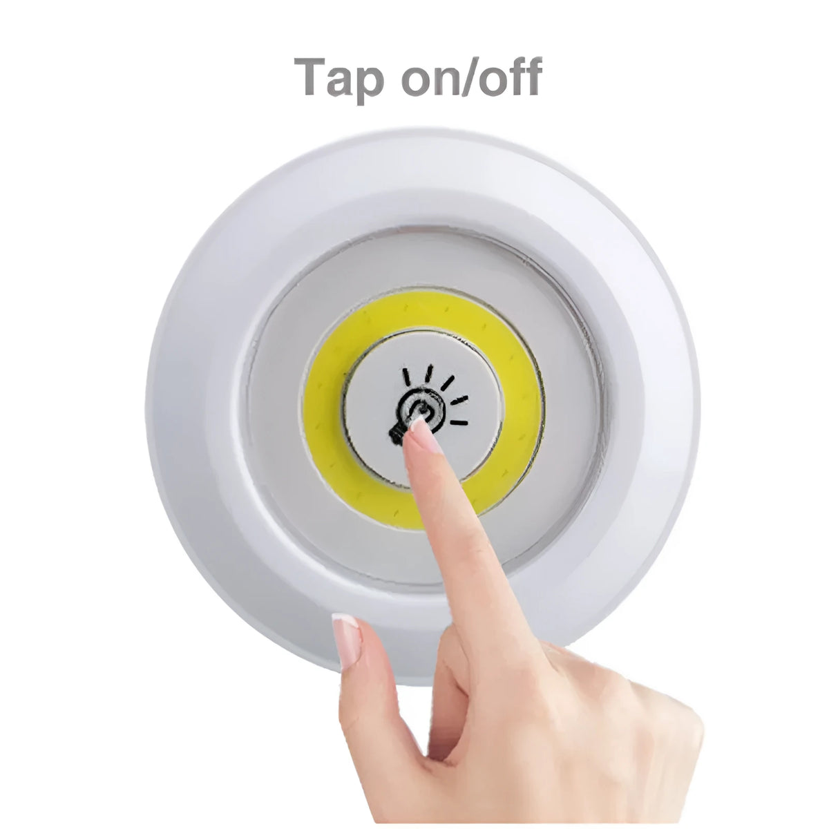 Dimmable LED light box with remote control and battery, shown in cold white or warm white options.