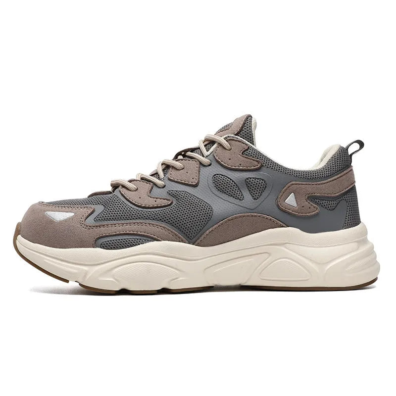 Steel head non-slip mesh breathable low top safety shoes front lace-up men's casual footwear