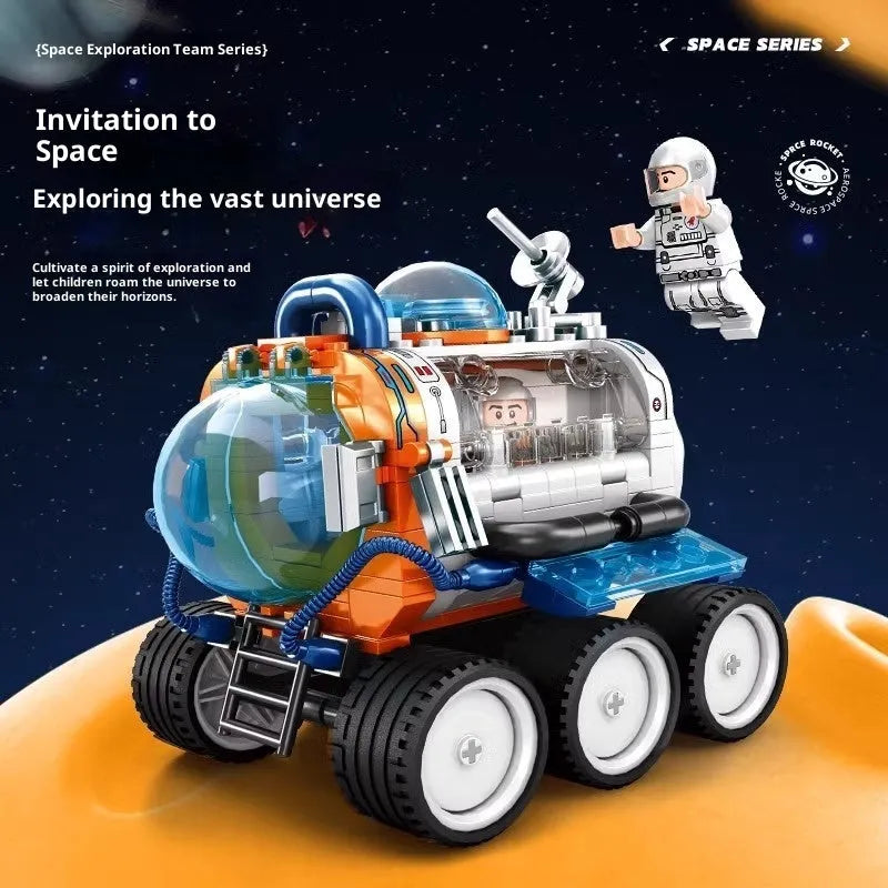 Creative Education rocket building blocks plastic toy space exploration set for elderly learners