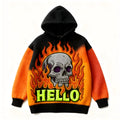 Printed polyester sweater with long sleeves and round neck, sizes XS to 3XL, Style 1 casual top