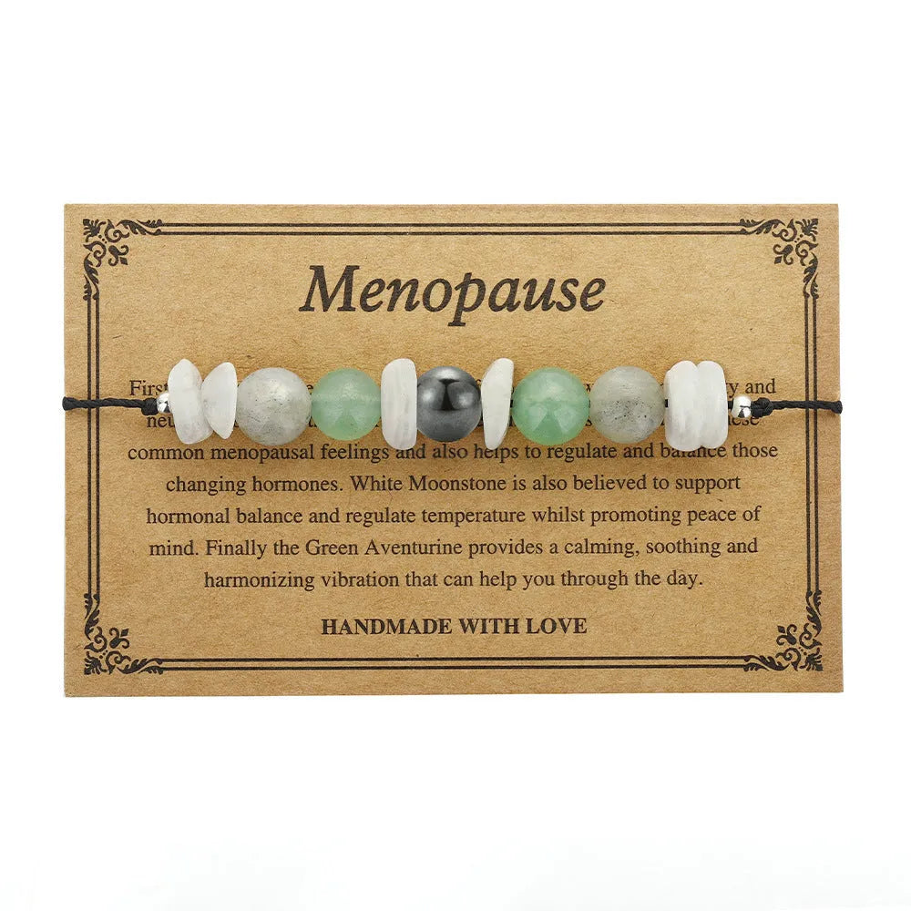 Geometric stone bead bracelet for women in colour 3906 on a wrist.