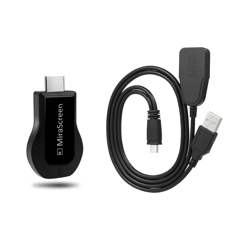 Wireless HDMI dongle for 1080P screen mirroring with USB cable and HDMI port