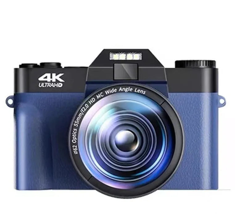 Entry-level digital mirrorless camera with Full HD screen in blue, grey, orange, and pink colour options