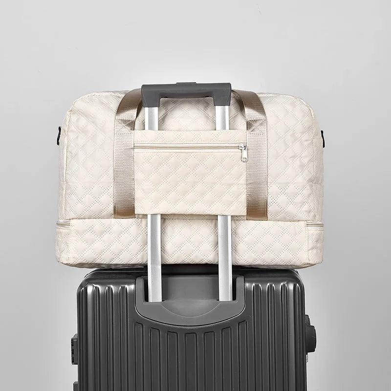 Large capacity Oxford cloth buggy travel bag in a solid colour with breathable design