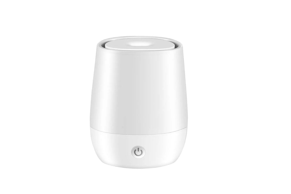 White USB flame humidifier aromatherapy diffuser with simulation flame effect and Type-C cable