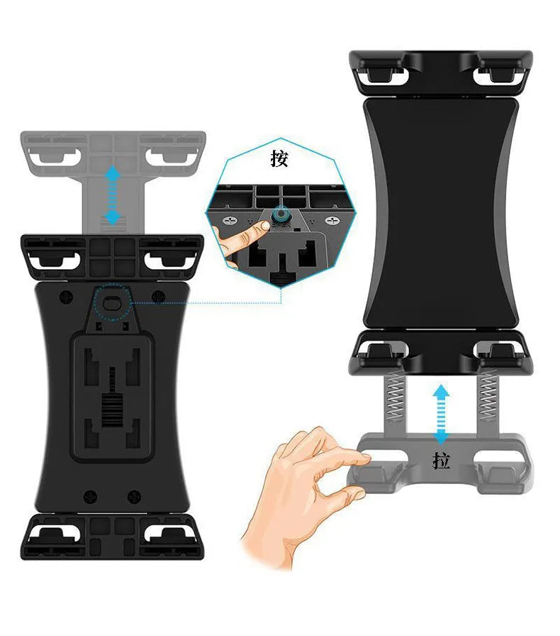 Black bicycle handlebar phone and tablet mounting bracket for cycling navigation
