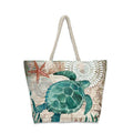 Printed women's beach bag, large capacity canvas handbag with open outer pocket and zippered hidden pocket, horizontal square shape, 14 styles.