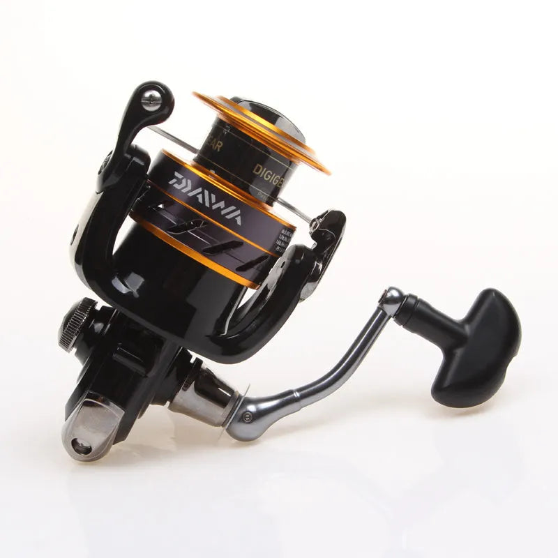 Sea fishing spinning reel with front unloading, metal and ABS construction, 2000-4000 series sizes