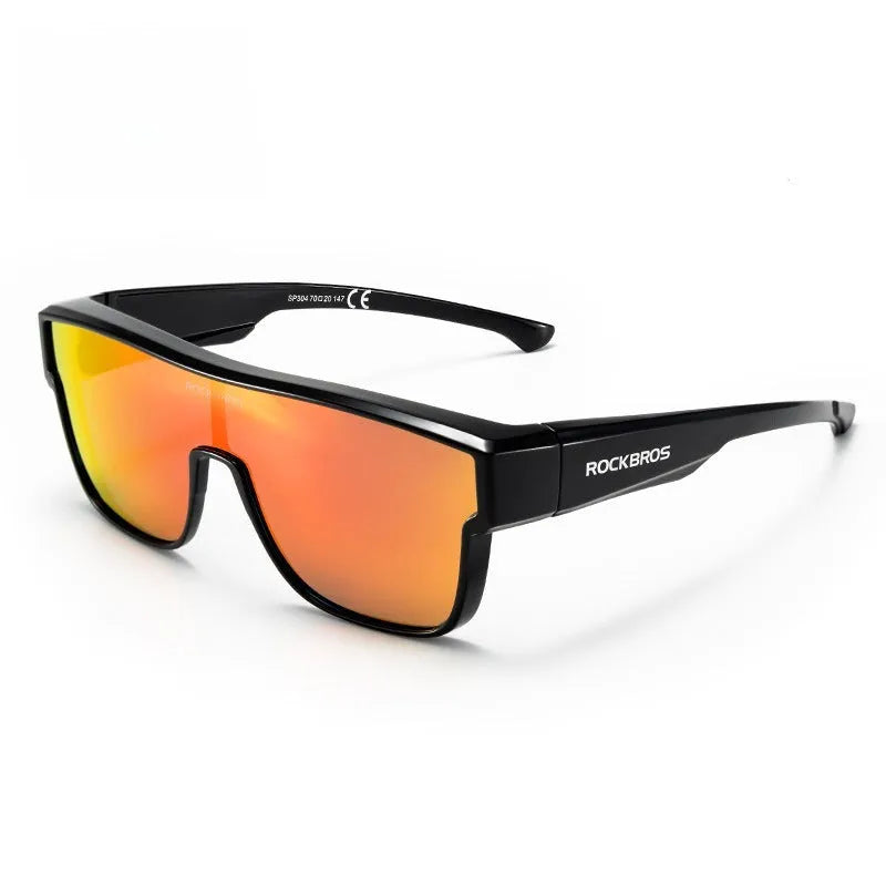 Polarized cycling goggles with TAC lenses and TR frame in large size for outdoor travel