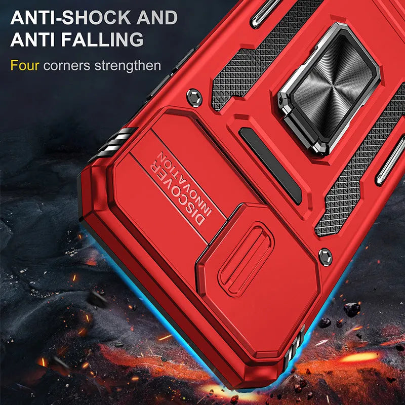 Bracket magnetic suction phone case for iPhone 14 Pro Max, TPU+PC, navy colour