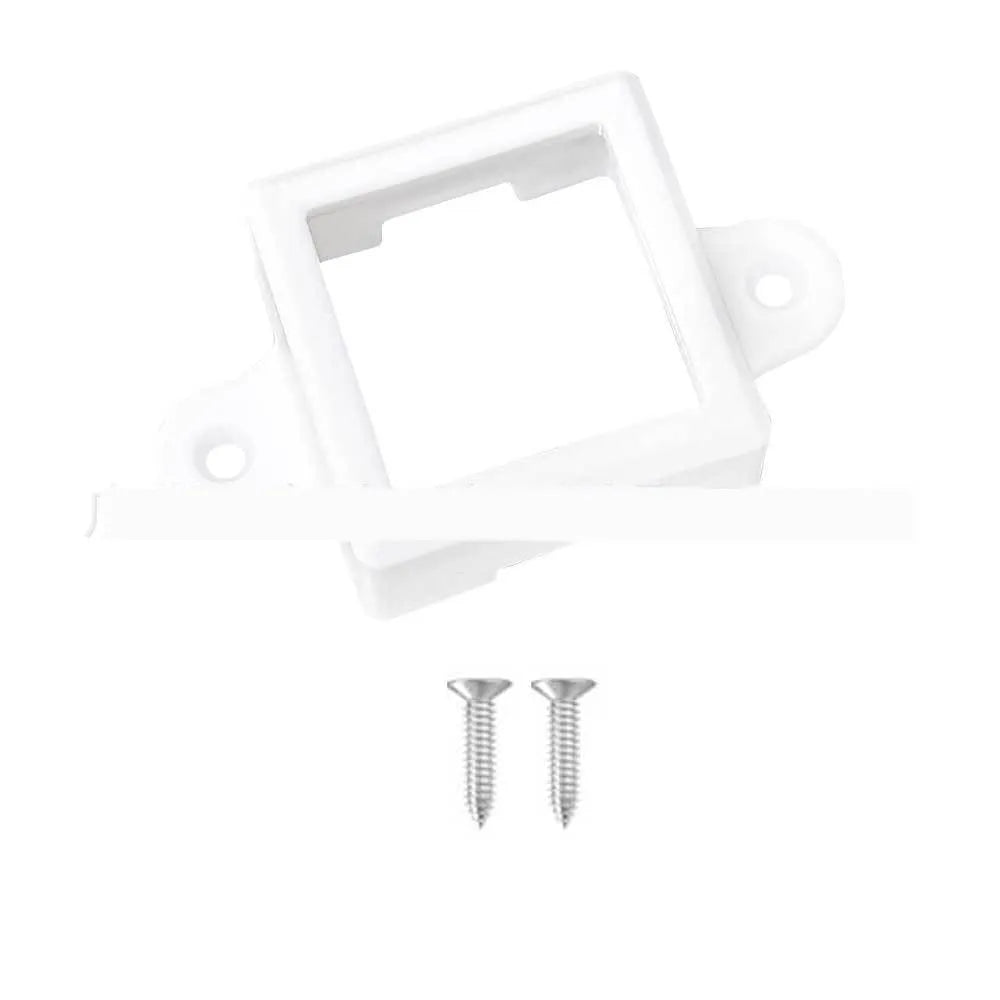 White plastic LED light protective lampshade showing its 1.7cm by 6cm dimensions.