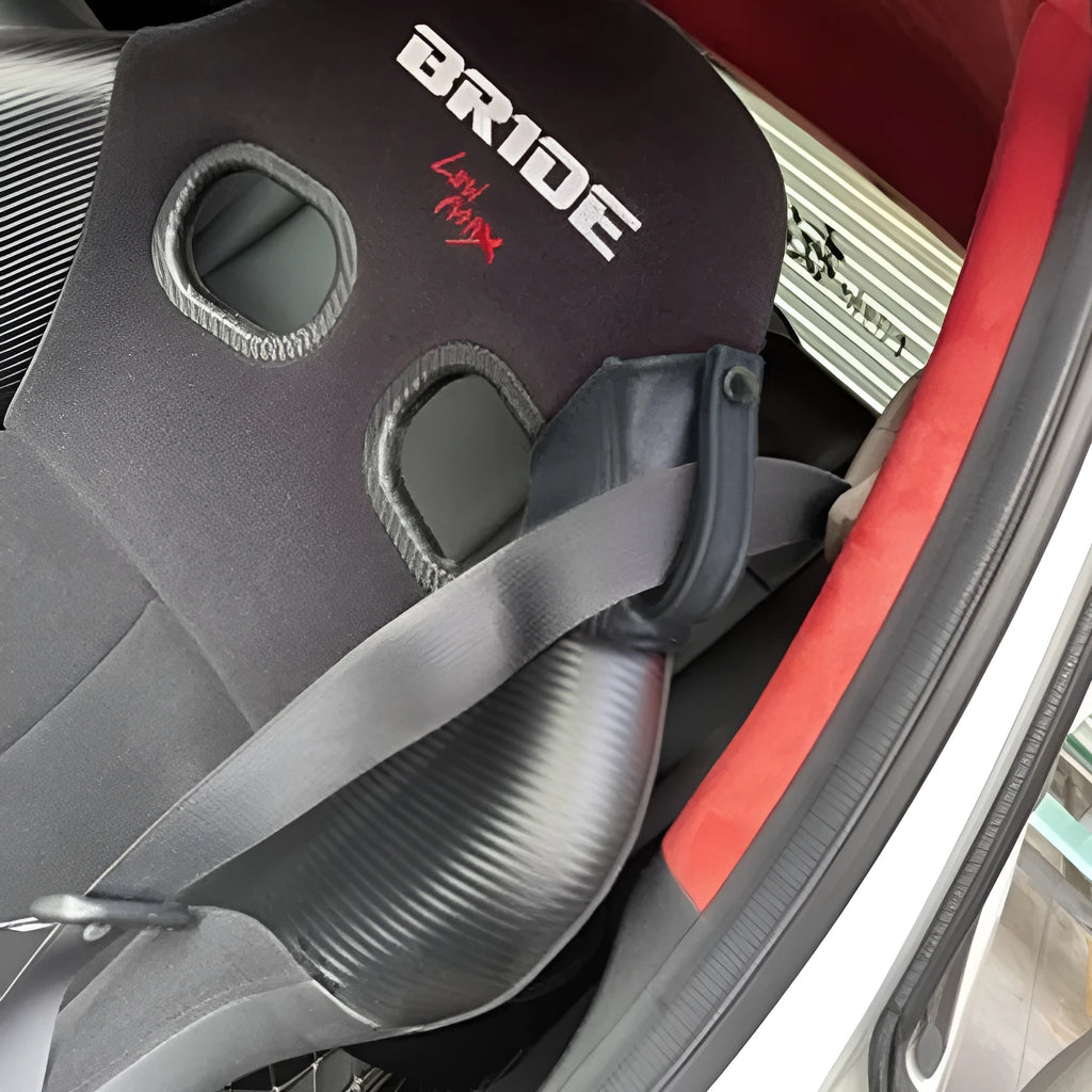 Racing seat belt leather limit buckle shoulder strap cover for RECARO and Bride seats