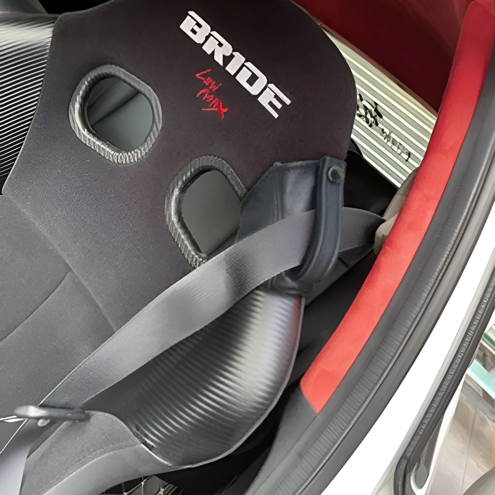 Racing seat belt leather limit buckle shoulder strap cover for RECARO and Bride seats