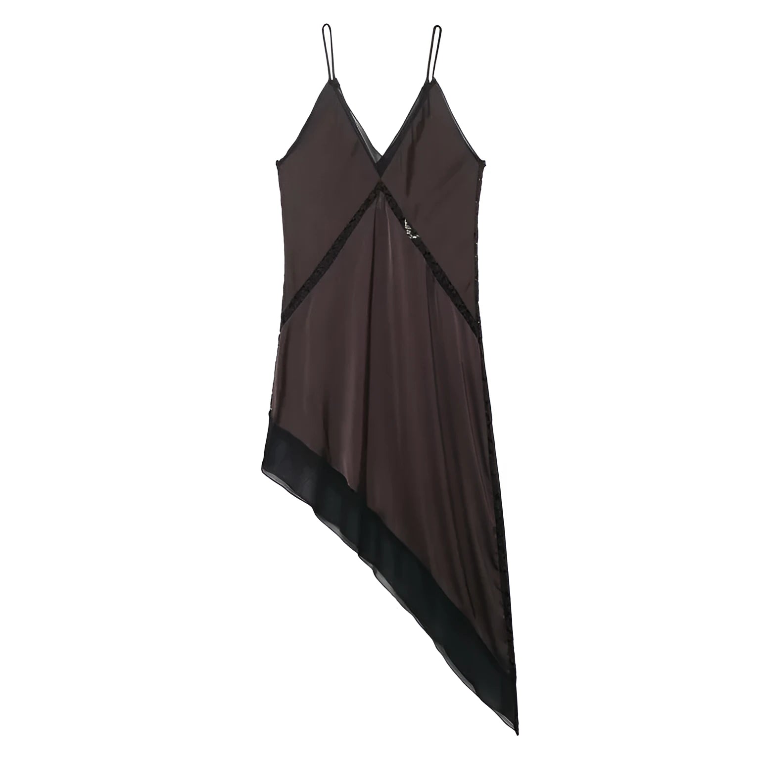 Women's striped hooded midi dress with asymmetrical pleated skirt in mercerised cotton knit