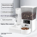 Intelligent pet feeder with stainless steel bowl, 5L capacity, for remote video monitoring and timed feeding of dogs and cats.