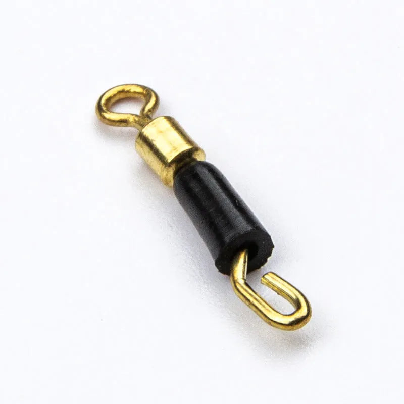 Fishing swivel pin wire clip connector with silicone opening mechanism