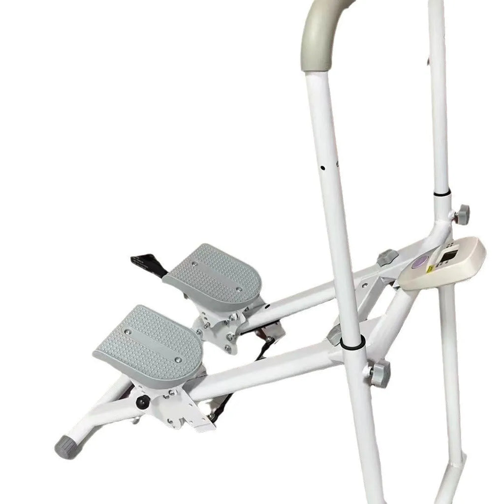 Starlight White foldable indoor treadmill and climbing frame fitness machine