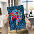 Blue A5 diamond painting notebook with 50 pages and creative cover design