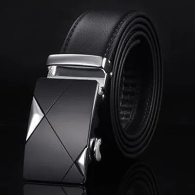 Top quality genuine full grain leather belt for men with metal buckle, available in multiple styles and sizes 110-125cm
