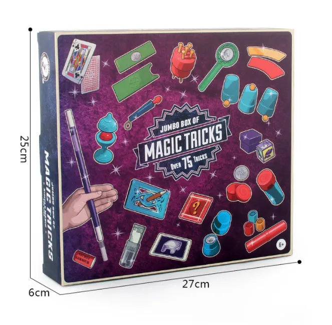 Purple and red plastic magic wand toy set for children aged 3-7 in cardboard packaging.
