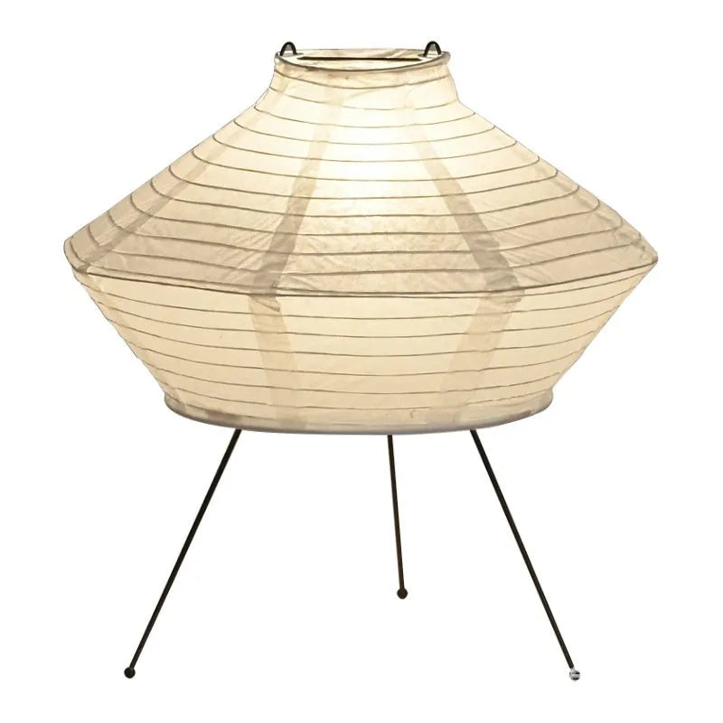 Japanese-style simple rice paper vertical table lamp bedside use 30cm diameter 32cm height