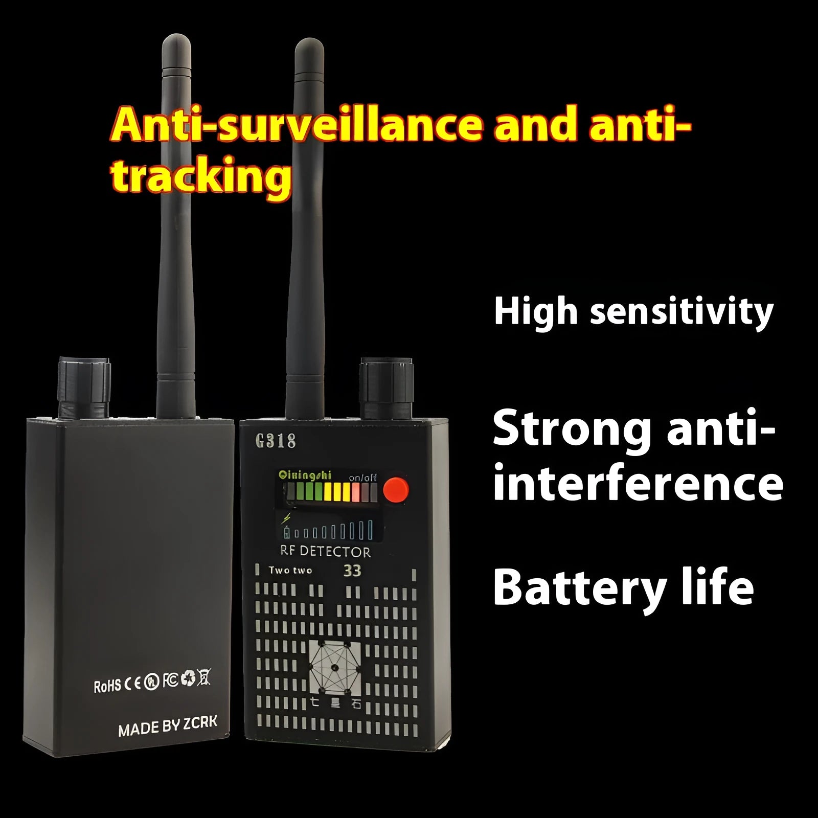 G318 Professional Signal Detector for anti-eavesdropping and security sweeps