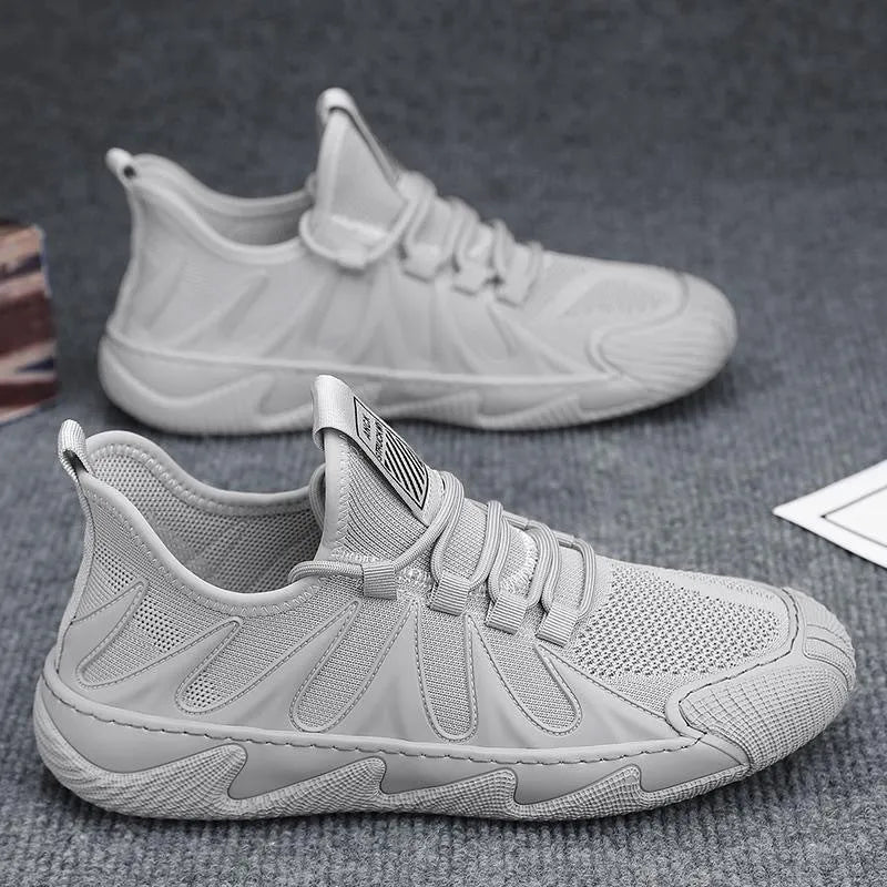 Men's black casual canvas sneakers with lace-up front and breathable mesh panels
