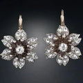 Silver electroplated alloy retro fashion earrings for women with OL style design