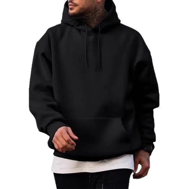 Casual polyester pullover hoodie with off-shoulder sleeves in light gray – front view on plain background