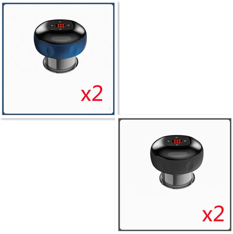 Electric vacuum cupping massager with red light display, Abs body, 94x94x78mm, multiple colour options