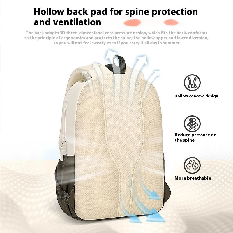 Leisure travel backpack in cherry blossom pink with curved shoulder straps and 20-35L capacity