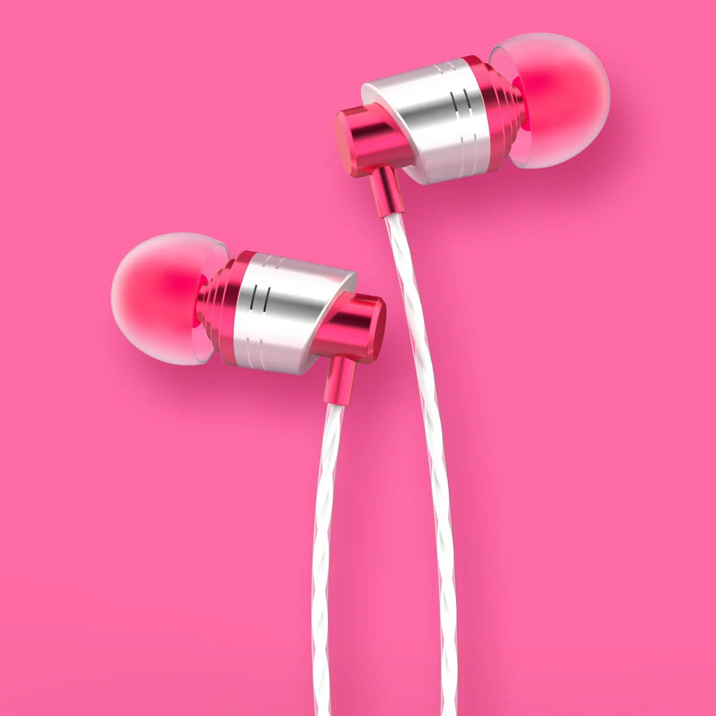 Black wired in-ear headphones with microphone on a 1.2m cable and 3.5mm plug.