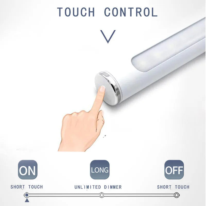 Silver handheld UV disinfection stick with PC and aluminium tube, 20x300mm dimensions, USB rechargeable