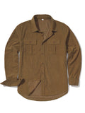 Men's loose corduroy shirt in Japanese retro style with long sleeves