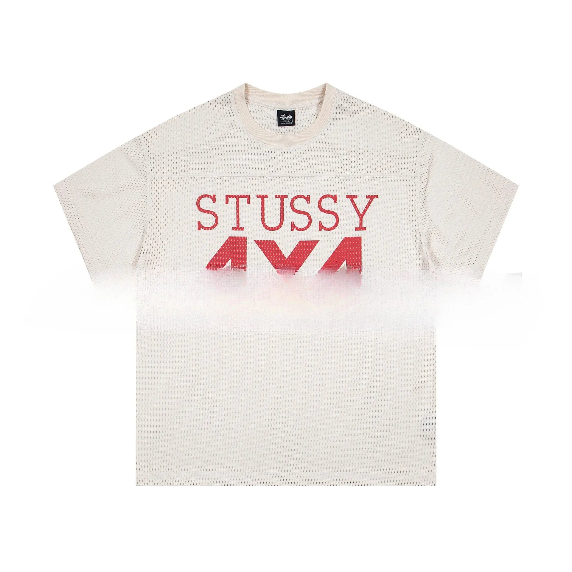 Cotton short sleeve letter print jersey in black, loose fit pullover for leisure