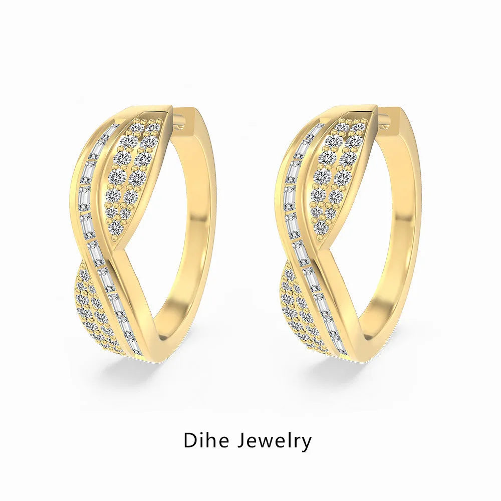S925 sterling silver stud earrings for women, 6.6 x 23.5mm electroplated drop studs in gold or platinum