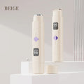 Women's digital display USB-rechargeable body hair removal shaver in gradient purple colour.