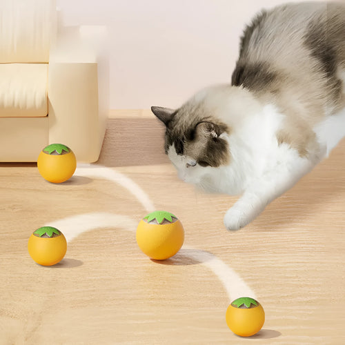 Green automatic rolling ball pet toy measuring 4.5cm for indoor dog and cat entertainment