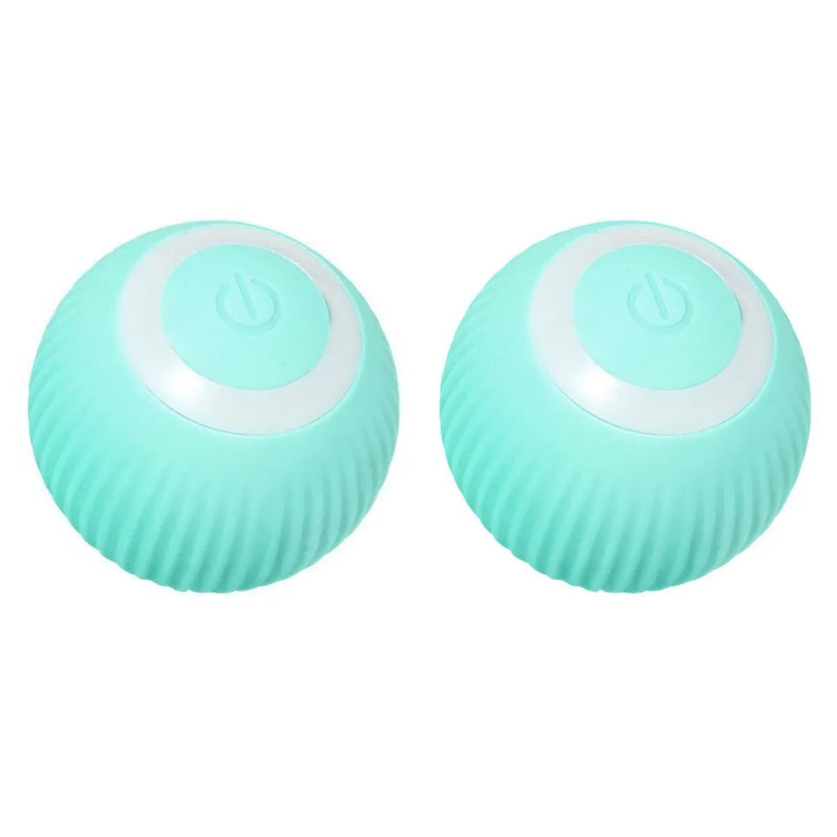 Small green plastic interactive rolling ball toy for cats with intelligent obstacle avoidance technology