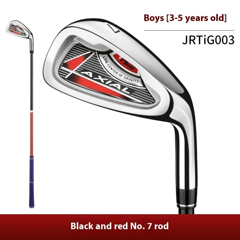 Children's No 7 golf iron with 914.4mm graphite shaft in boys' and girls' colour options
