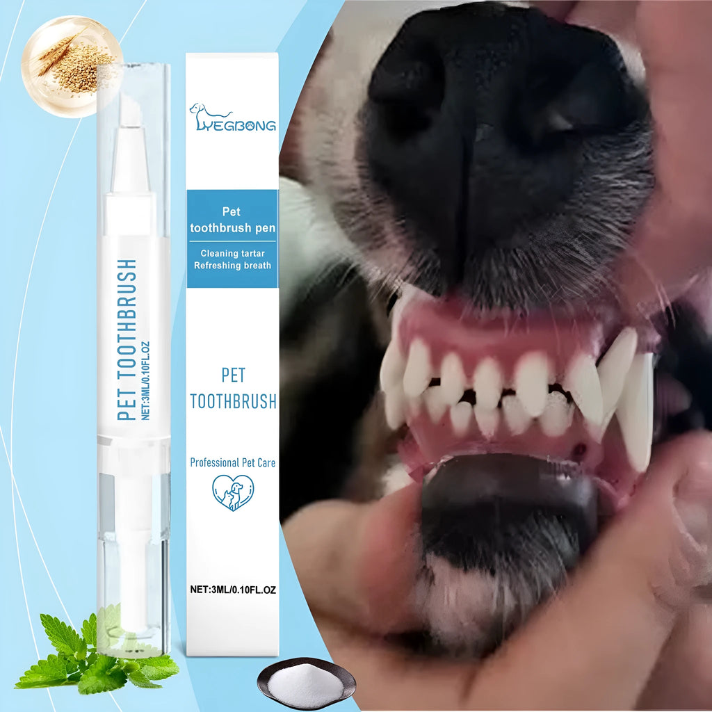 Soft Breath Care pet toothbrush pen with 3ml toothpaste for dog and cat dental cleaning
