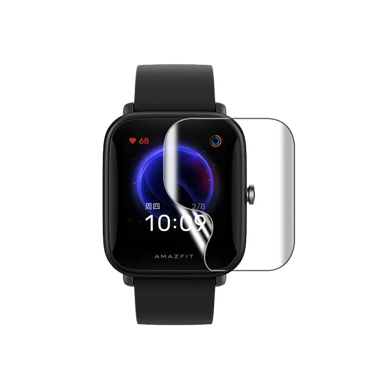 Huami Amazfit Bip S full screen hydrogel protector with anti-scratch TPU film.