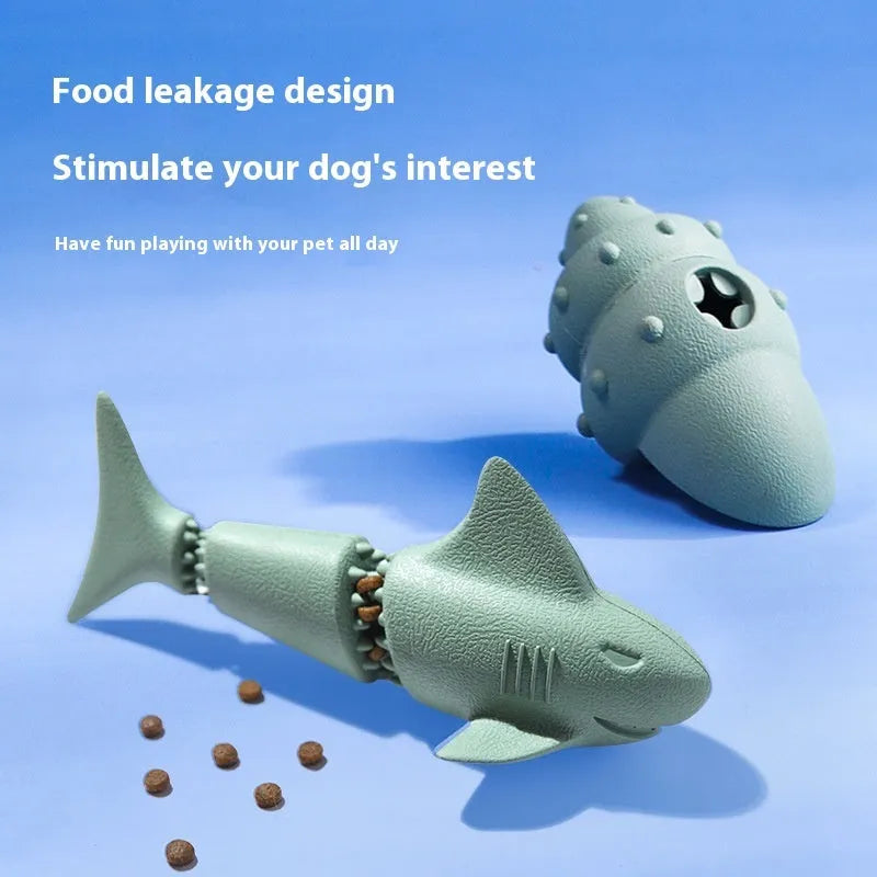 Deep sea shark rubber dog toy for puppies in marine animal shapes