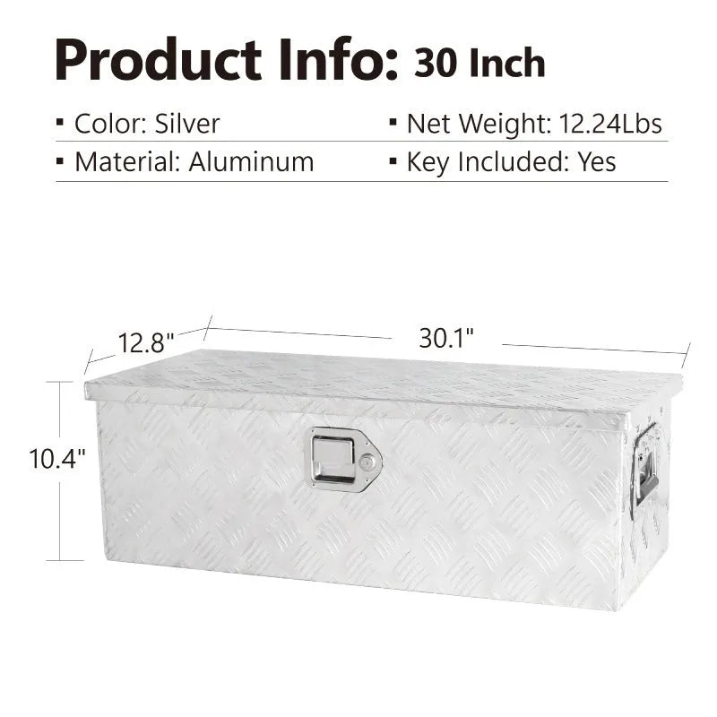 Black aluminium alloy 26-inch tool case with T casting construction for workshop storage